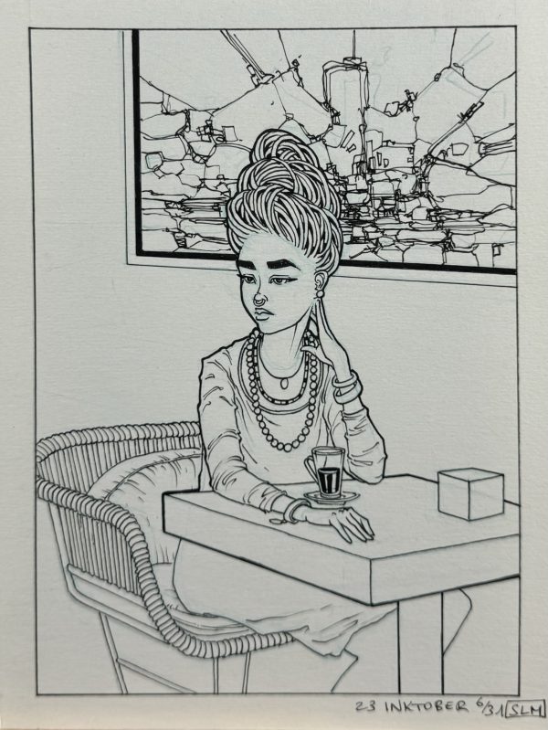 Inktober 2023 Juni - Café